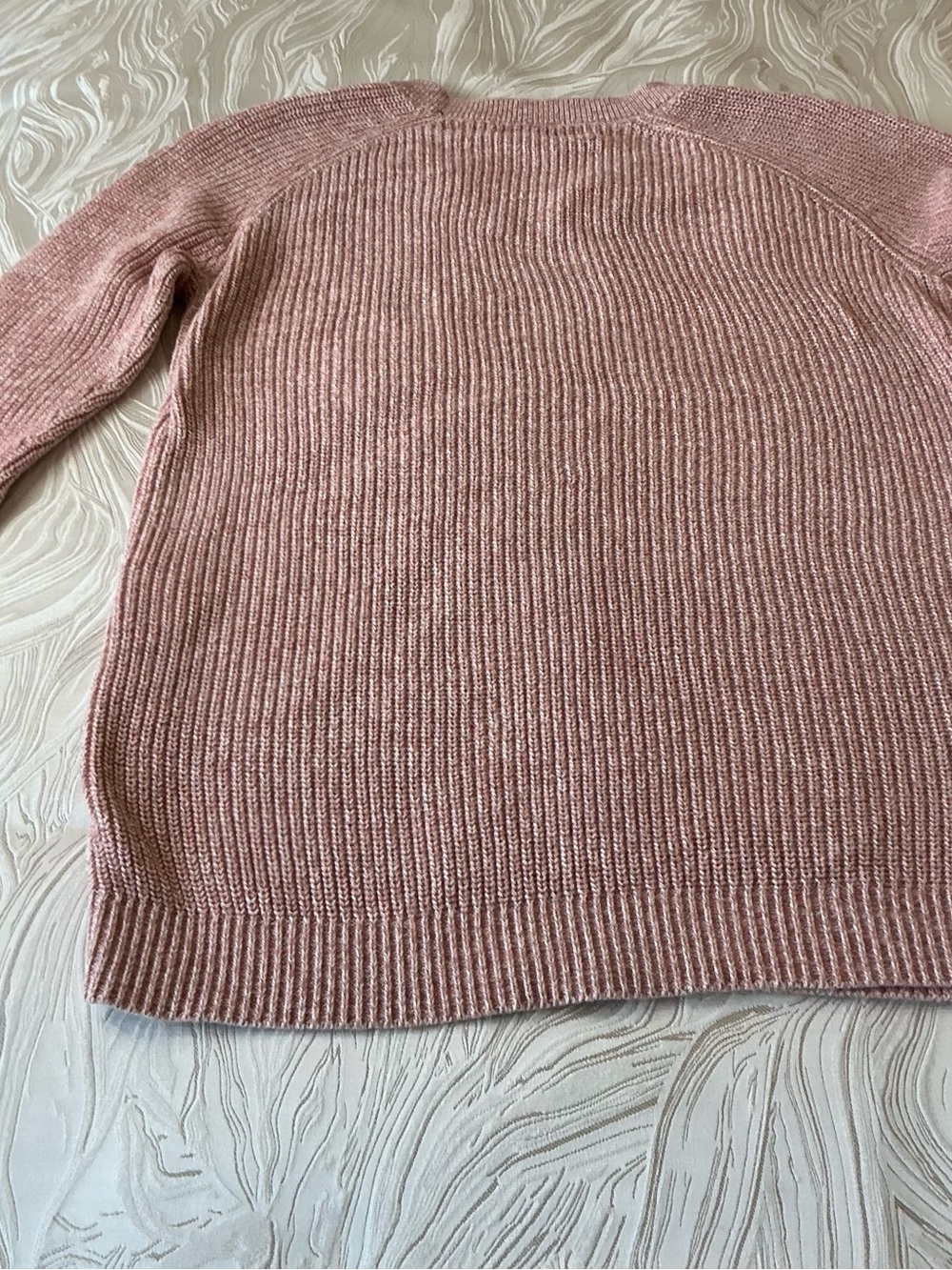 LOFT COTTON SIDE BUTTON SWEATER BLUSH PINK  (size S) - Picture 6 of 6